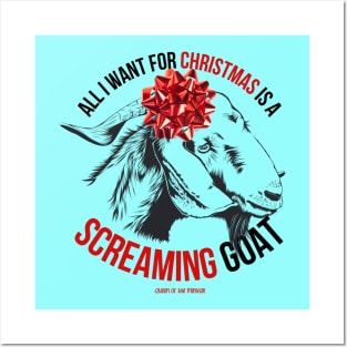 Christmas Goat Posters and Art